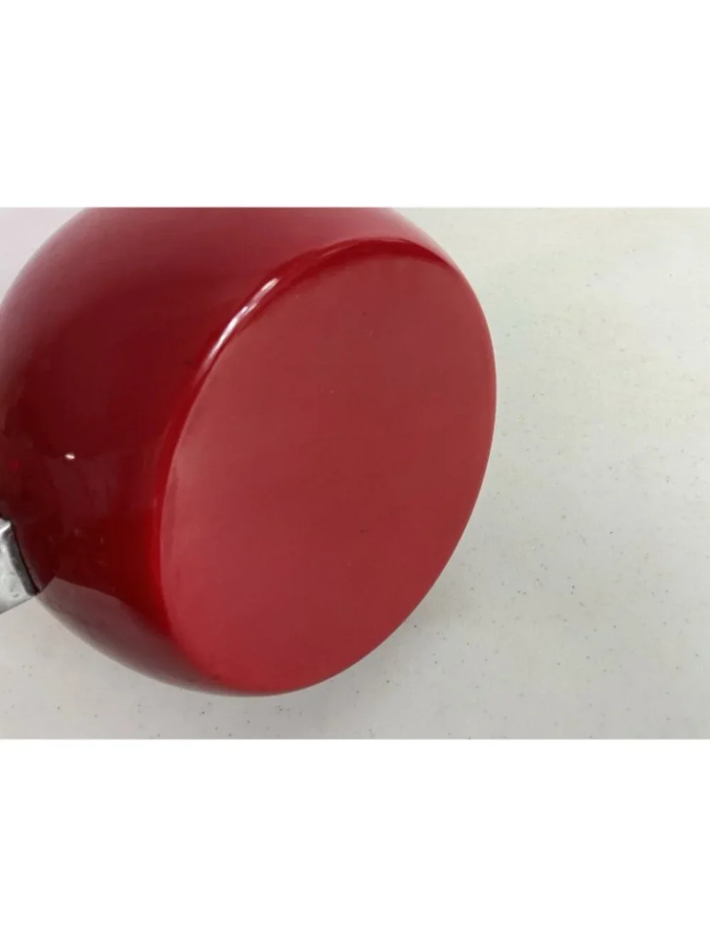 Vintage Apple Shaped Metal Teapot Tea Kettle Red Apple Lid
